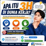 Ilustrasi konsep Apa Itu 3H di Dunia Kerja Head Heart dan Hand dalam proses rekrutmen modern