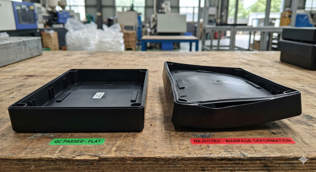 Produk plastik mengalami warpage dan deformasi setelah proses pendinginan
