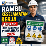 Rambu Keselamatan Kerja di lingkungan perusahaan Indonesia dengan berbagai simbol K3