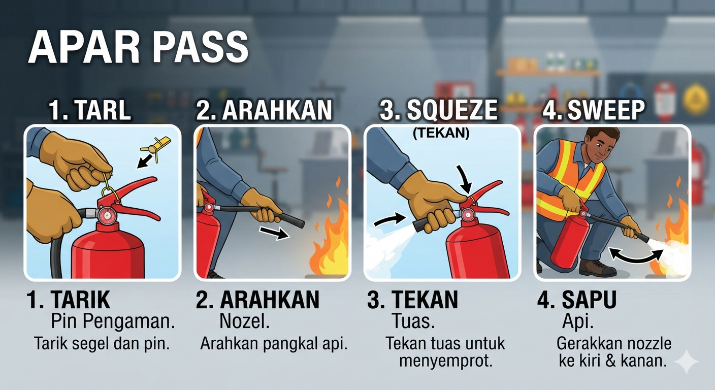 Langkah PASS penggunaan APAR