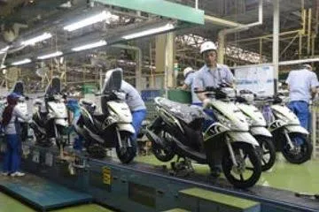 Gedung pabrik PT Yamaha Indonesia Motor Manufacturing di Karawang